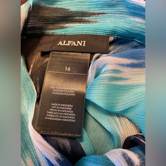 Alfani Sheer Neck Tie Blouse - Picture 6 of 11